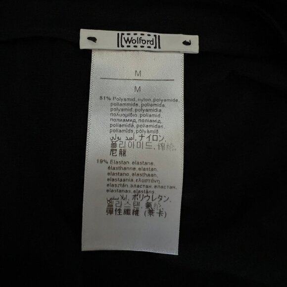 WOLFORD sheer mesh Henley-style long sleeve top M - Picture 5 of 5